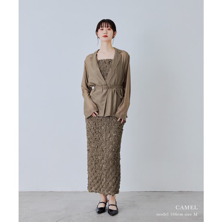 niana ニアナ シャーリングレイヤードドレスセット | Fashion Letter | 詳細画像12 