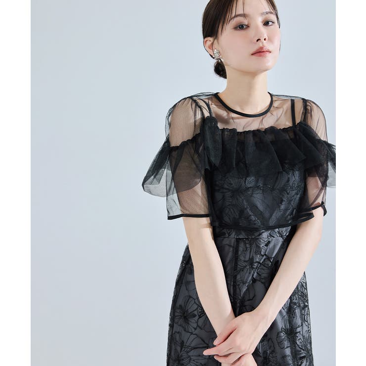 niana ニアナ フリルブラウススパンコールレースドレス | Fashion Letter | 詳細画像3 