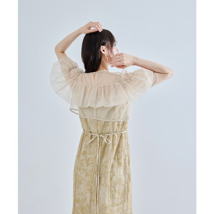 niana ニアナ フリルブラウススパンコールレースドレス | Fashion Letter | 詳細画像15 