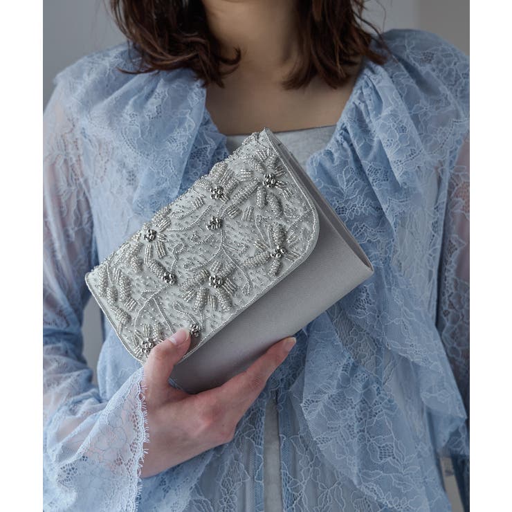 niana ニアナ フラワービーズ刺繍クラッチバッグ | Fashion Letter | 詳細画像5 