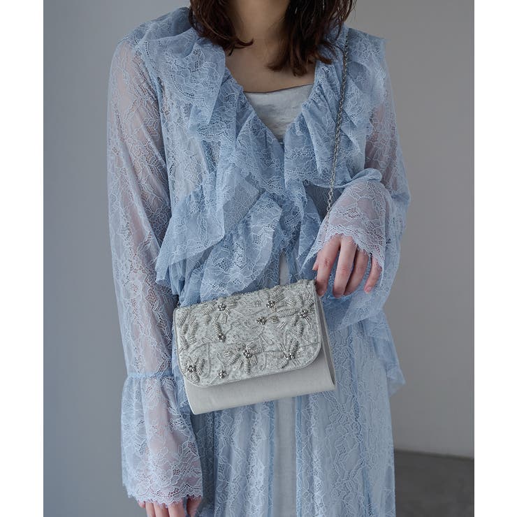 niana ニアナ フラワービーズ刺繍クラッチバッグ | Fashion Letter | 詳細画像6 