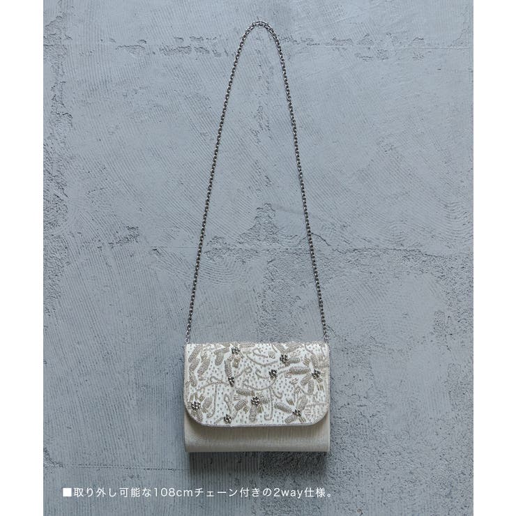 niana ニアナ フラワービーズ刺繍クラッチバッグ | Fashion Letter | 詳細画像13 