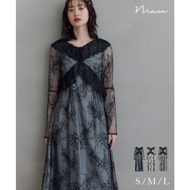 niana ニアナ クロスレースフラワードレス | Fashion Letter | 詳細画像1 