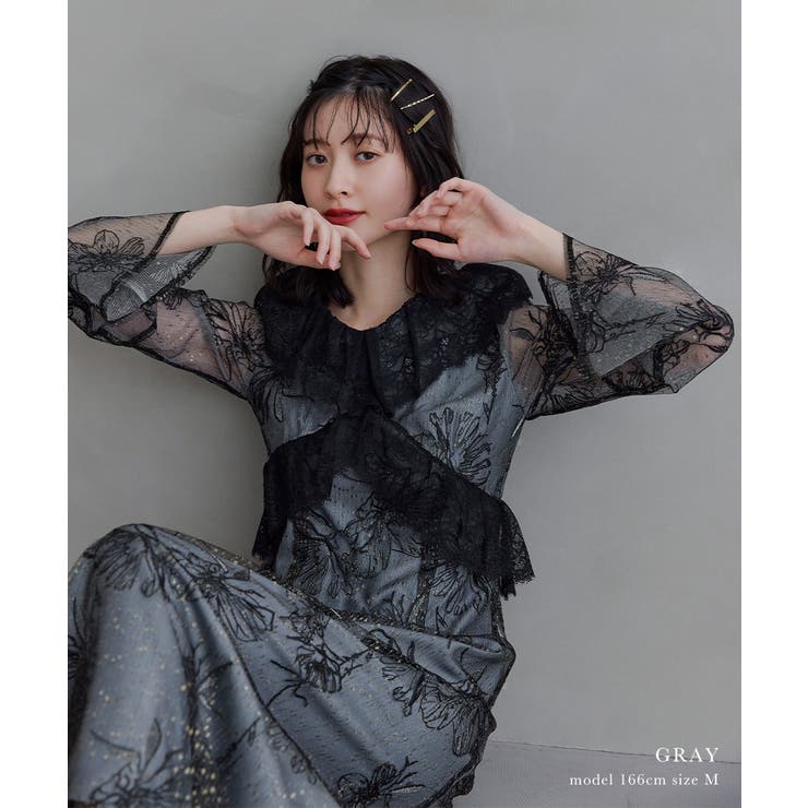 niana ニアナ クロスレースフラワードレス | Fashion Letter | 詳細画像2 