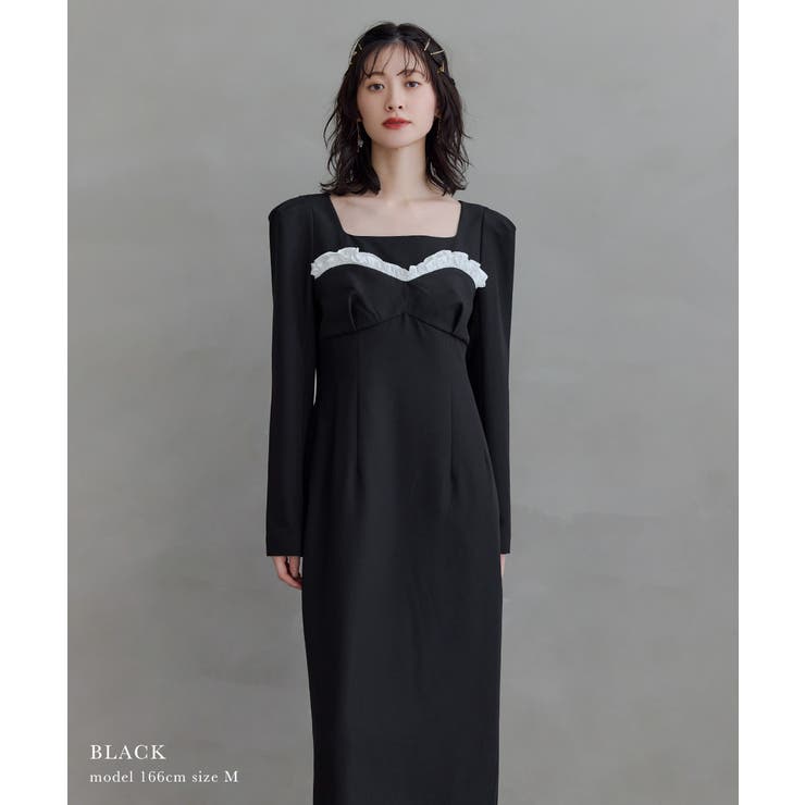 niana ニアナ フリルトリムロングドレス | Fashion Letter | 詳細画像8 