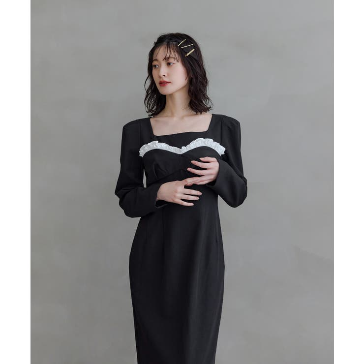 niana ニアナ フリルトリムロングドレス | Fashion Letter | 詳細画像10 