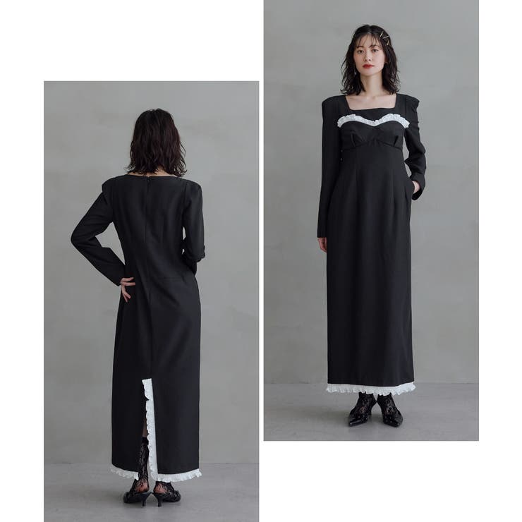 niana ニアナ フリルトリムロングドレス | Fashion Letter | 詳細画像11 