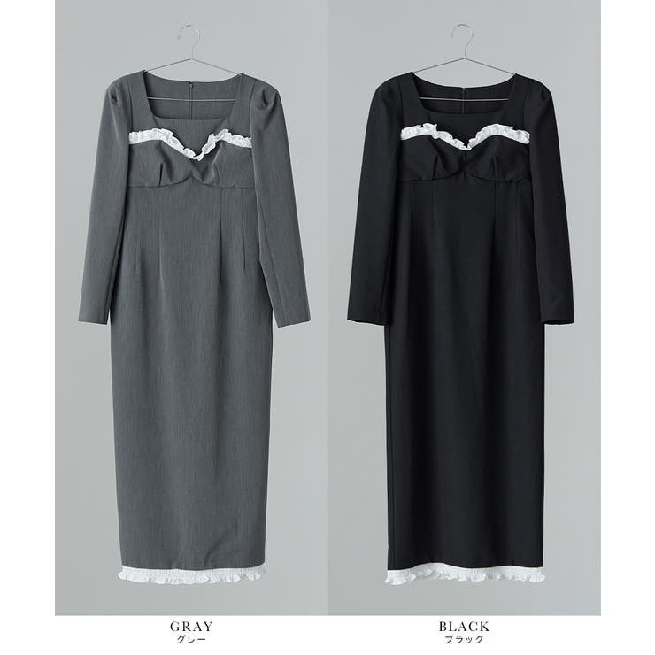 niana ニアナ フリルトリムロングドレス | Fashion Letter | 詳細画像16 