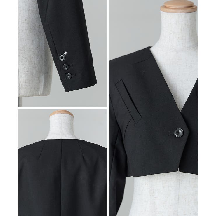 niana ニアナ スラッシュポケットクロップドジャケット | Fashion Letter | 詳細画像16 