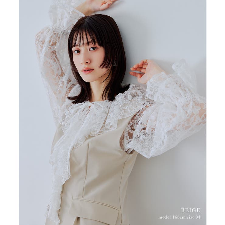 niana ニアナ レースラッフルオールインワンドレス | Fashion Letter | 詳細画像12 