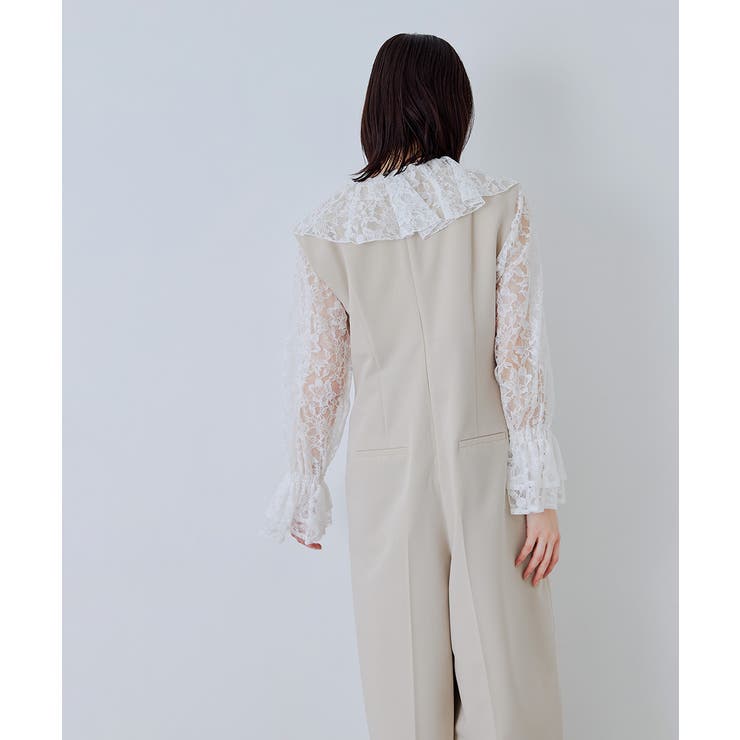 niana ニアナ レースラッフルオールインワンドレス | Fashion Letter | 詳細画像16 