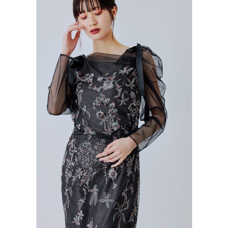 ブラック | niana ニアナ オーロラグラデーションドレス | Fashion Letter