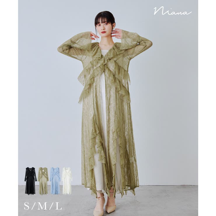 niana ニアナ ラッフルレースガウンレイヤードドレス | Fashion Letter | 詳細画像1 