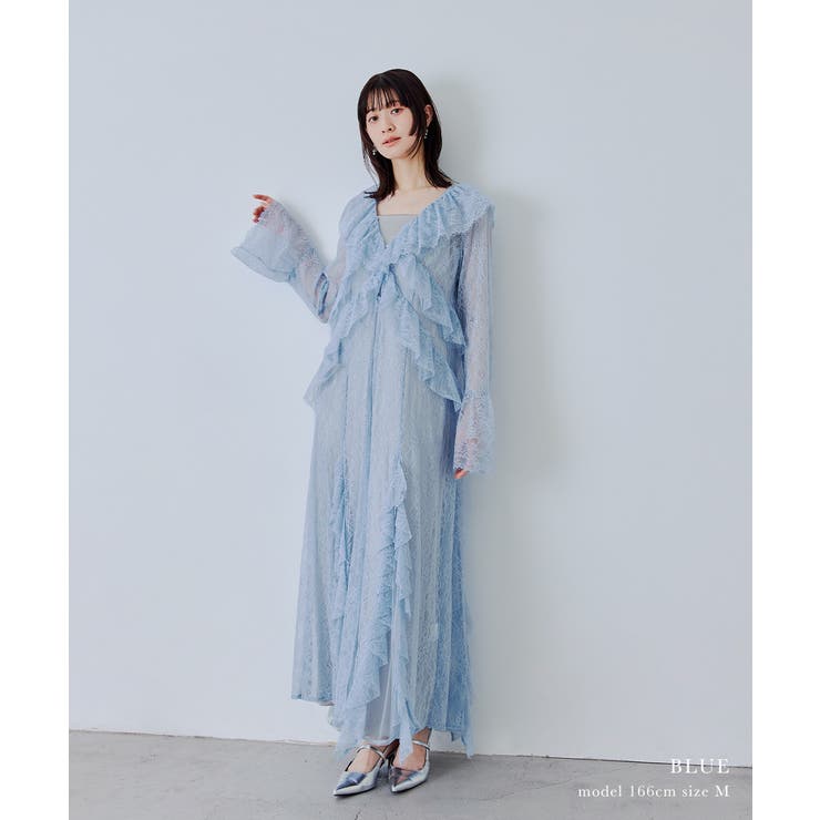 niana ニアナ ラッフルレースガウンレイヤードドレス | Fashion Letter | 詳細画像10 