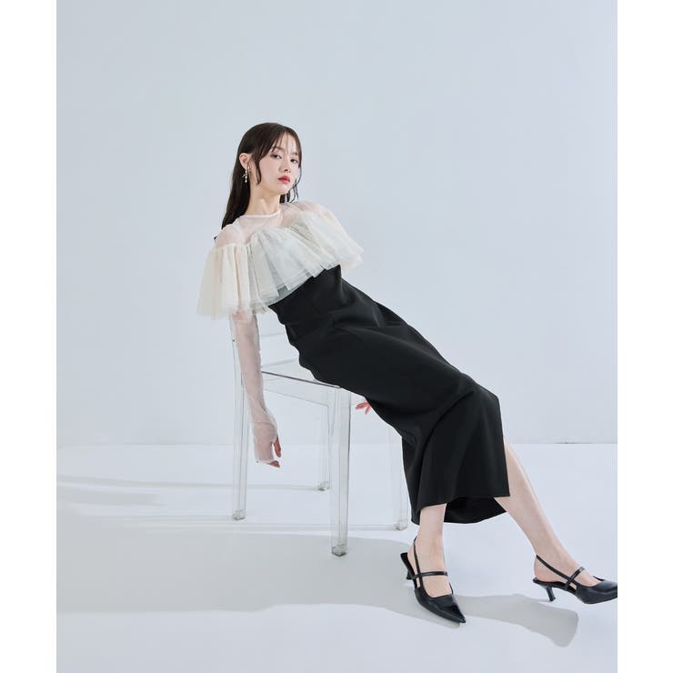niana ニアナ フローティングラッフルマルチスリーブドレス | Fashion Letter | 詳細画像5 
