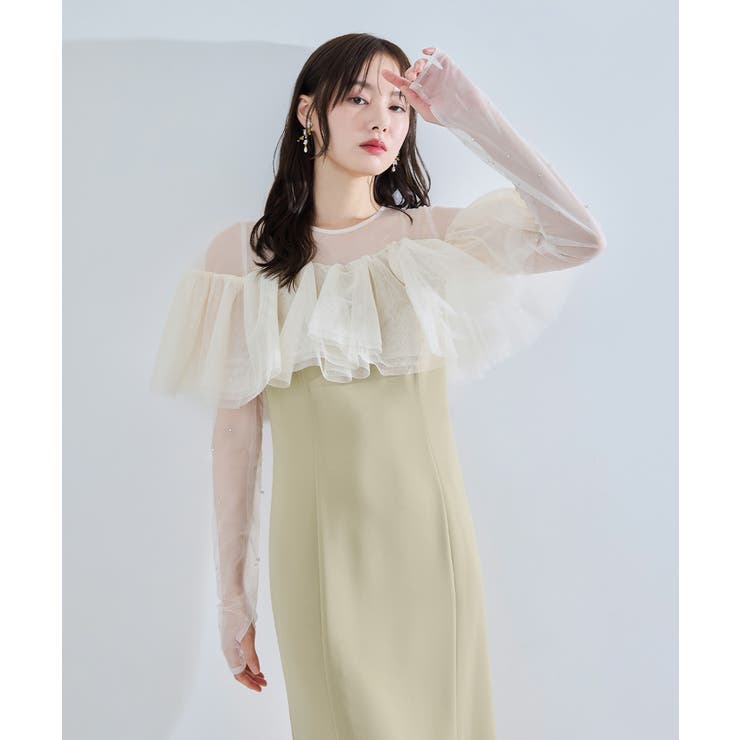 niana ニアナ フローティングラッフルマルチスリーブドレス | Fashion Letter | 詳細画像12 