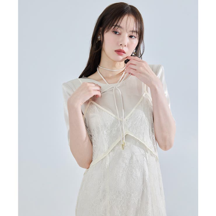 niana ニアナ スパークルレースサテンドレス | Fashion Letter | 詳細画像11 