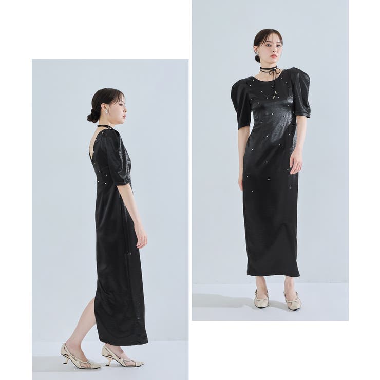 niana ニアナ パールグローサテンドレス | Fashion Letter | 詳細画像11 