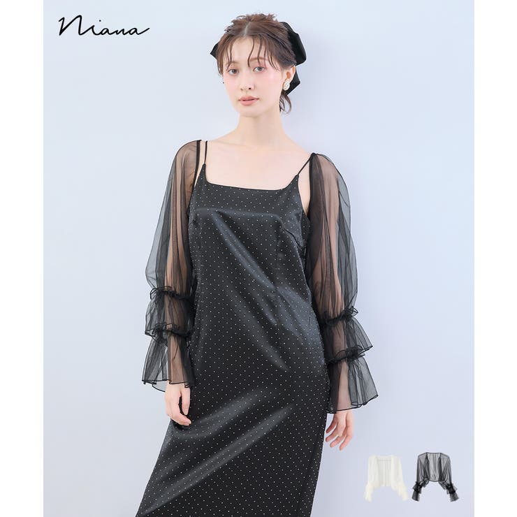 niana ニアナ フリルスリーブチュールボレロ | Fashion Letter | 詳細画像1 