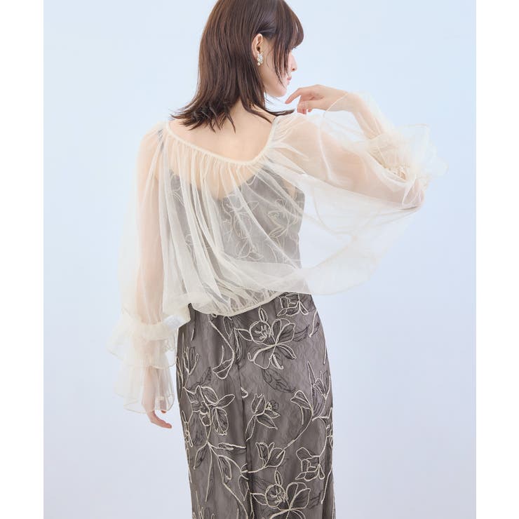 niana ニアナ フリルスリーブチュールボレロ | Fashion Letter | 詳細画像10 