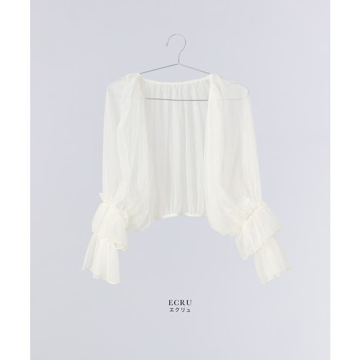 niana ニアナ フリルスリーブチュールボレロ | Fashion Letter | 詳細画像13 