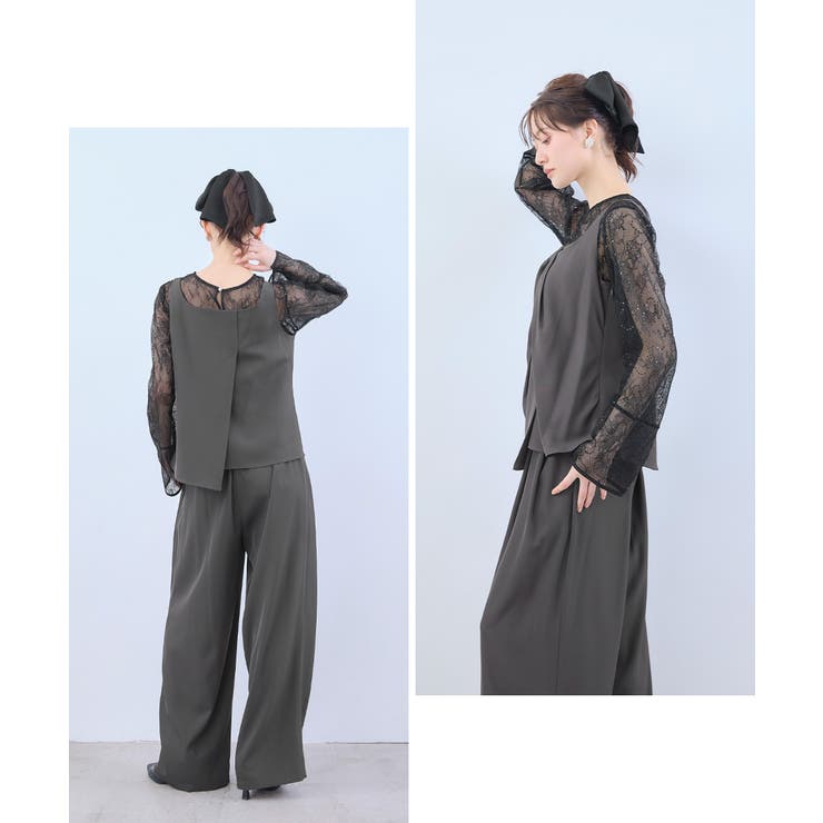 niana ニアナ オブリーククロストップスセットアップドレス | Fashion Letter | 詳細画像4 