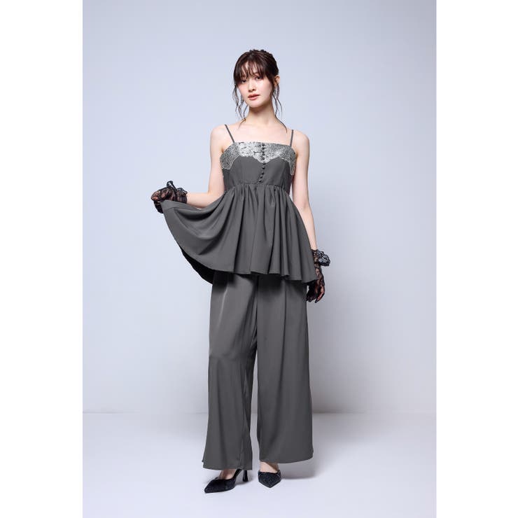 ブラウン | niana ニアナ ロマンティックレースセットアップドレス | Fashion Letter