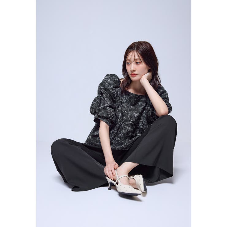 ブラック | niana ニアナ ジャガードセットアップドレス | Fashion Letter