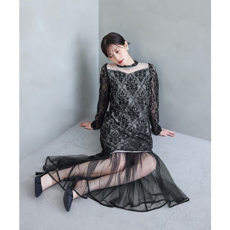niana ニアナ ミディスカラップレースドレス | Fashion Letter | 詳細画像7 