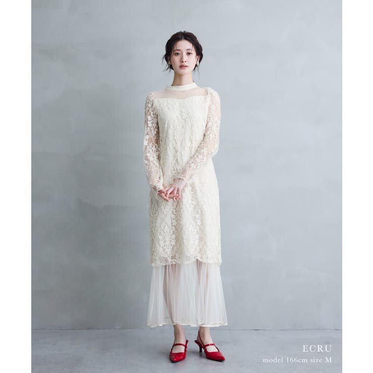 niana ニアナ ミディスカラップレースドレス | Fashion Letter | 詳細画像8 