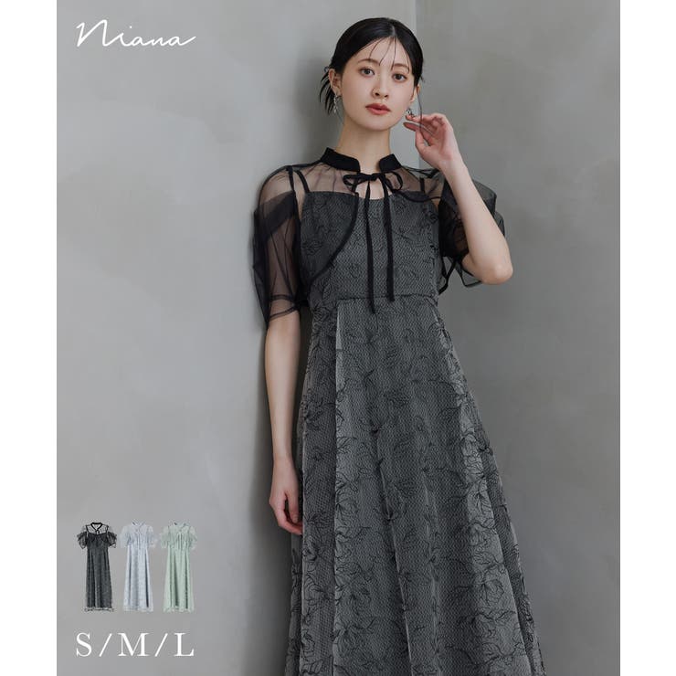 niana ニアナ タックスリーブボレロセットドレス | Fashion Letter | 詳細画像1 