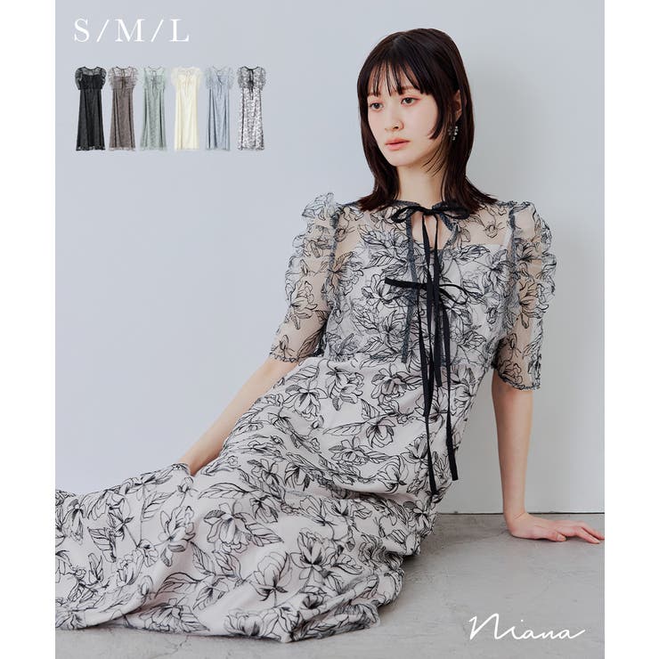 niana ニアナ シアーレースボレロセットドレス[品番：FT000011172