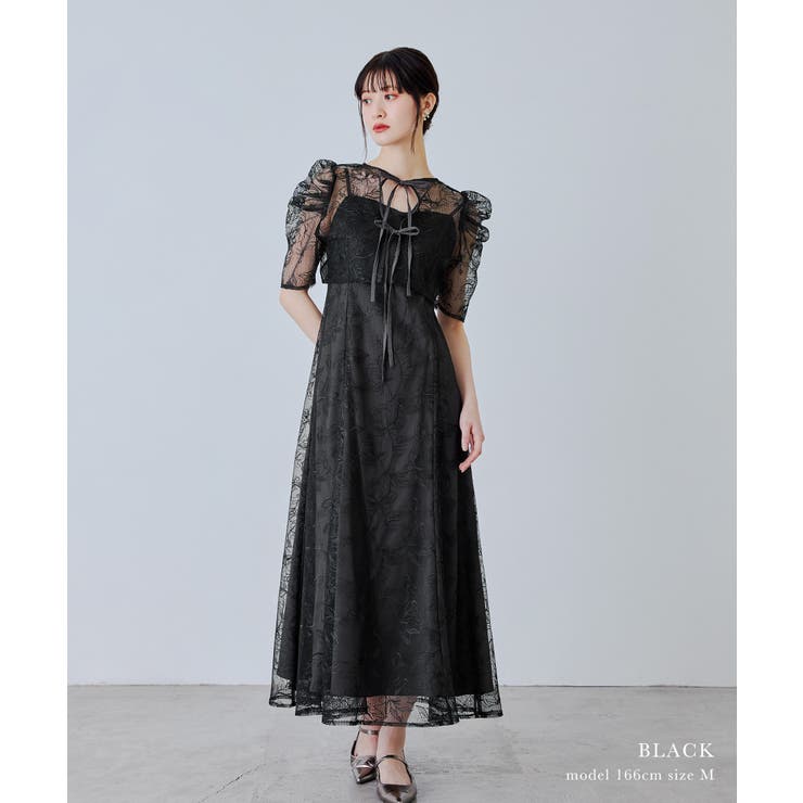 niana ニアナ シアーレースボレロセットドレス[品番：FT000011172