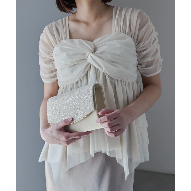 niana ニアナ スパンコールレースクラッチバッグ | Fashion Letter | 詳細画像4 