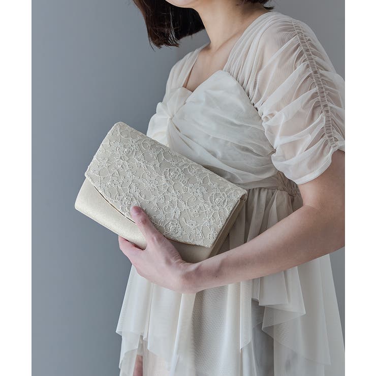 niana ニアナ スパンコールレースクラッチバッグ | Fashion Letter | 詳細画像5 