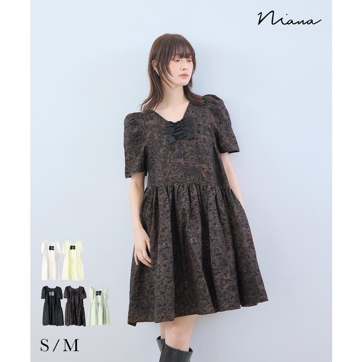 niana ニアナ エッジリボンミニドレス | Fashion Letter | 詳細画像1 