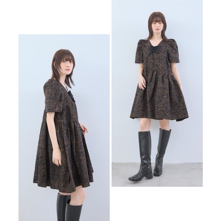niana ニアナ エッジリボンミニドレス | Fashion Letter | 詳細画像4 