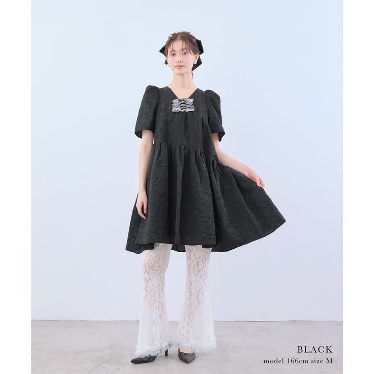 niana ニアナ エッジリボンミニドレス | Fashion Letter | 詳細画像6 