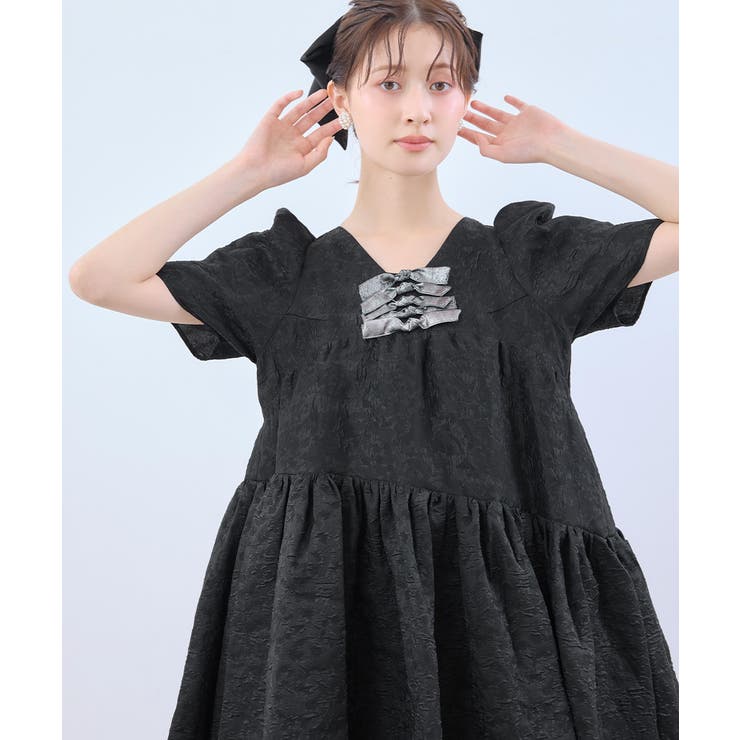 niana ニアナ エッジリボンミニドレス | Fashion Letter | 詳細画像8 