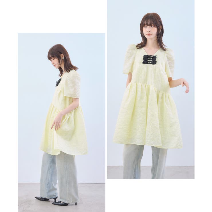 niana ニアナ エッジリボンミニドレス | Fashion Letter | 詳細画像13 