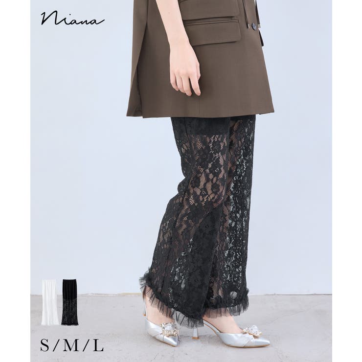 niana ニアナ レースフレアパンツ | Fashion Letter | 詳細画像1 