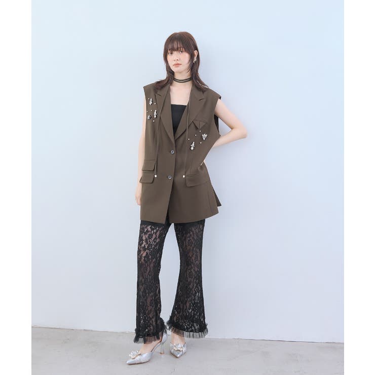 niana ニアナ レースフレアパンツ | Fashion Letter | 詳細画像3 