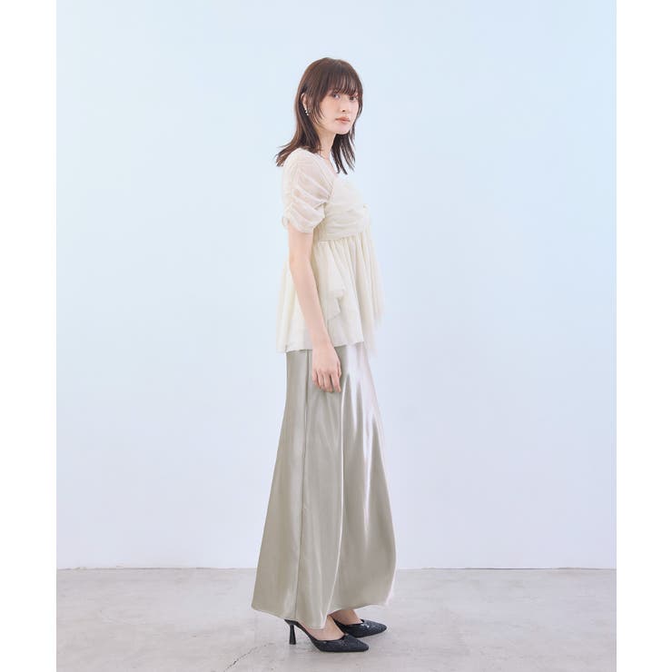 niana ニアナ サテンナロースカートセットアップ | Fashion Letter | 詳細画像5 