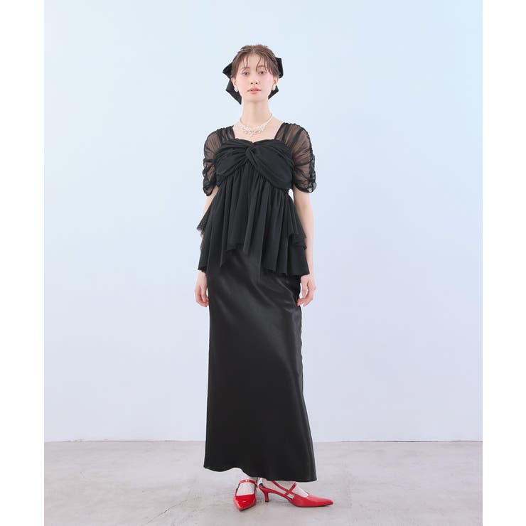 niana ニアナ サテンナロースカートセットアップ | Fashion Letter | 詳細画像9 