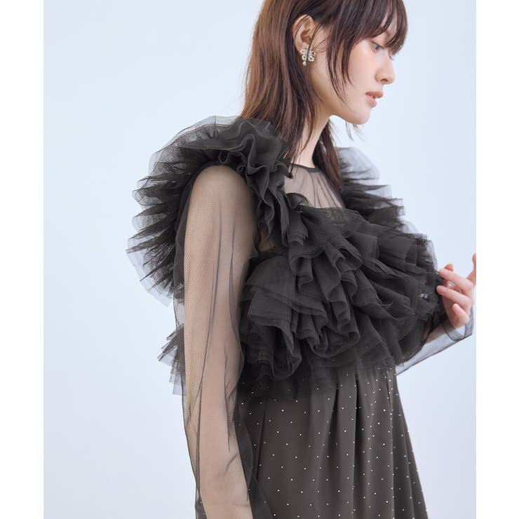 niana ニアナ ボリュームチュールオールインワン | Fashion Letter | 詳細画像6 