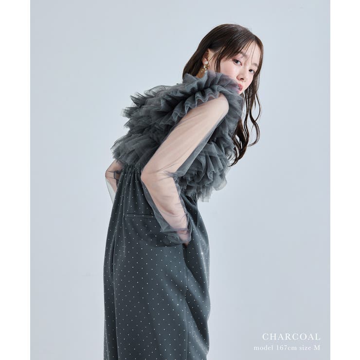 niana ニアナ ボリュームチュールオールインワン | Fashion Letter | 詳細画像11 