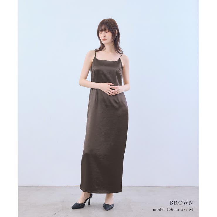 niana ニアナ グロッシーサテンドレス | Fashion Letter | 詳細画像6 