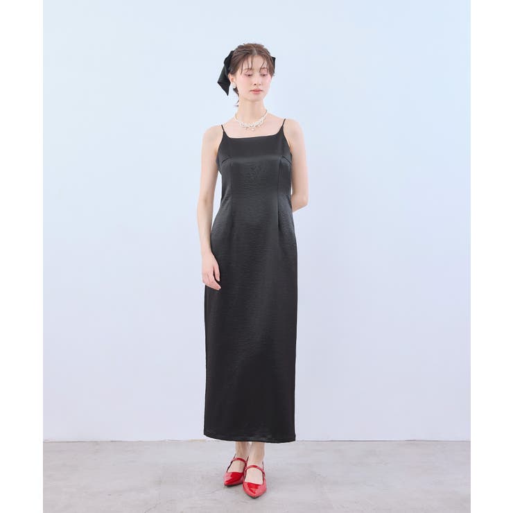 niana ニアナ グロッシーサテンドレス | Fashion Letter | 詳細画像11 