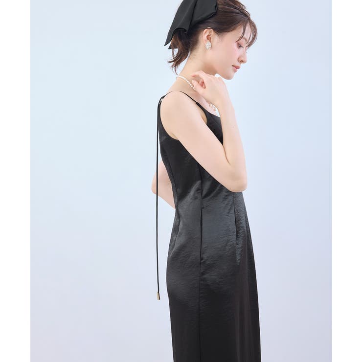 niana ニアナ グロッシーサテンドレス | Fashion Letter | 詳細画像13 