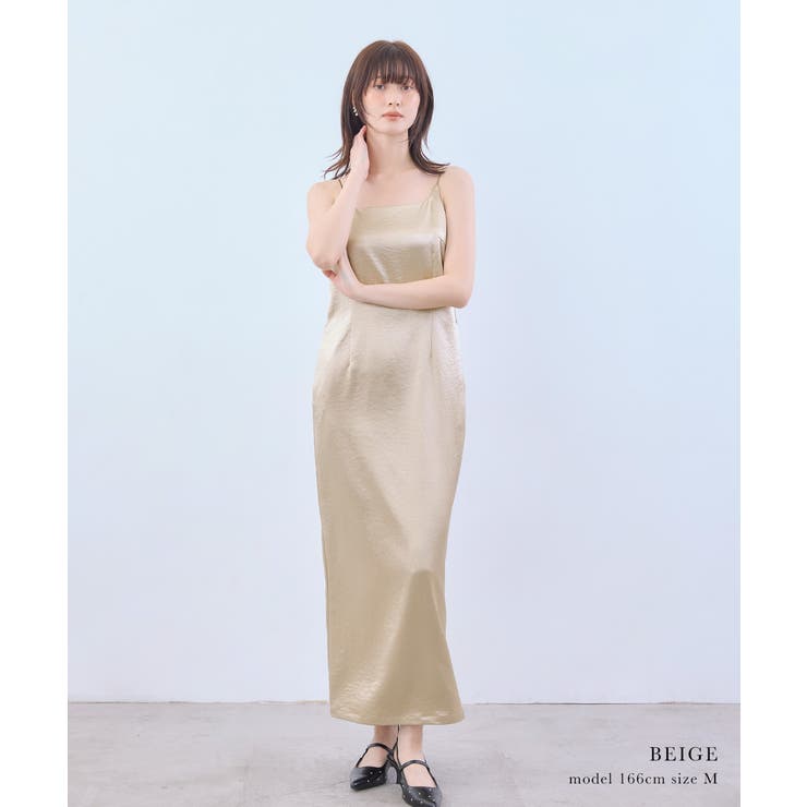 niana ニアナ グロッシーサテンドレス | Fashion Letter | 詳細画像14 
